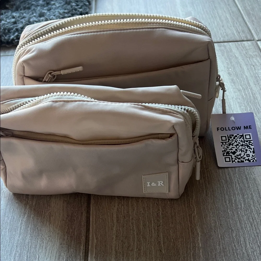 L&R Beige Cosmetic Bag Set
